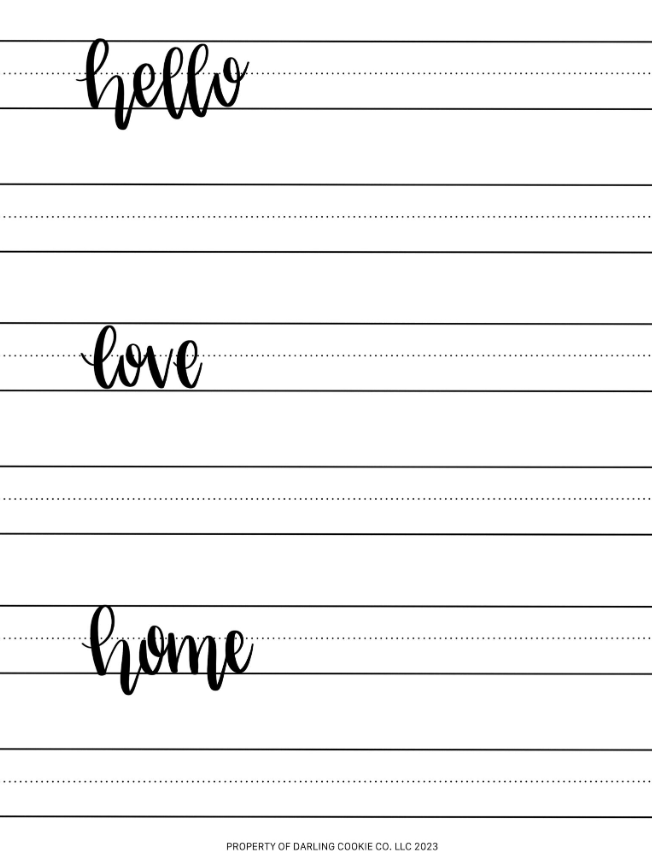 Lettering In Icing Digital Workbook