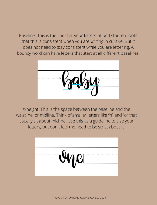 Lettering In Icing Digital Workbook